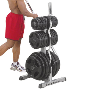 Body-Solid Olympic Plate Tree & Bar Holder GOWT