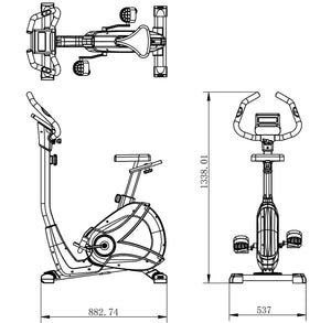Magbike M-460 dimensions technical drawing